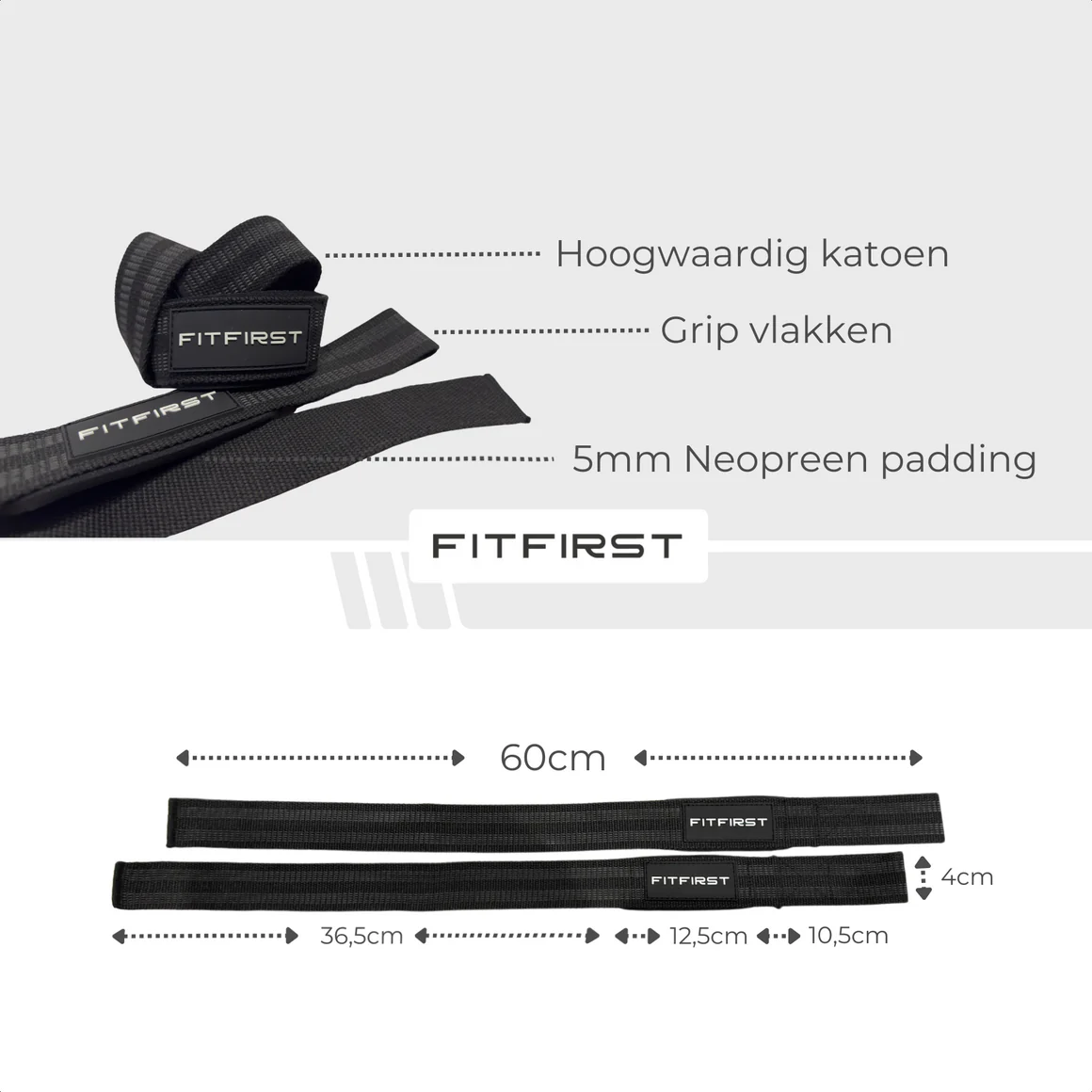 FitFirst Lifting Straps – zijaanzicht
